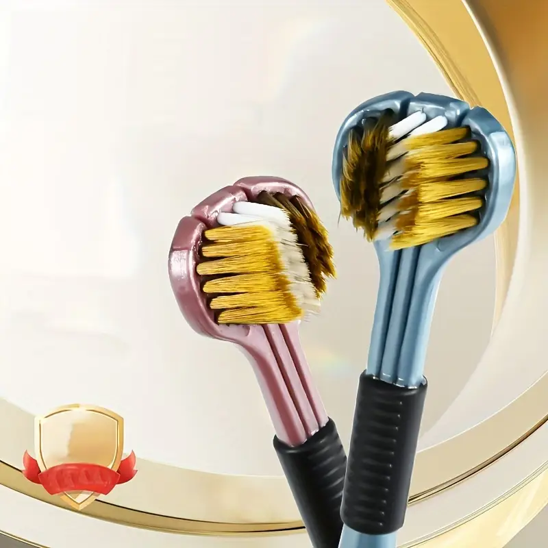 مسواک سهطرفه بزرگسالان با برس نرم و تمیزکننده بین دندانی, پاکسازی کامل دندانها