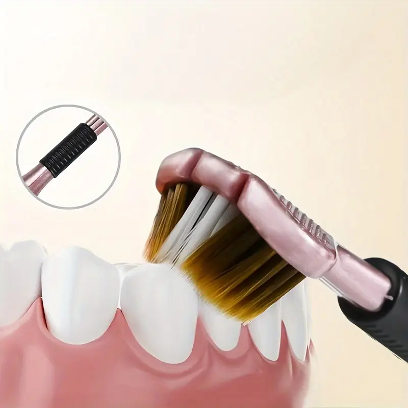 مسواک سهطرفه بزرگسالان با برس نرم و تمیزکننده بین دندانی, پاکسازی کامل دندانها